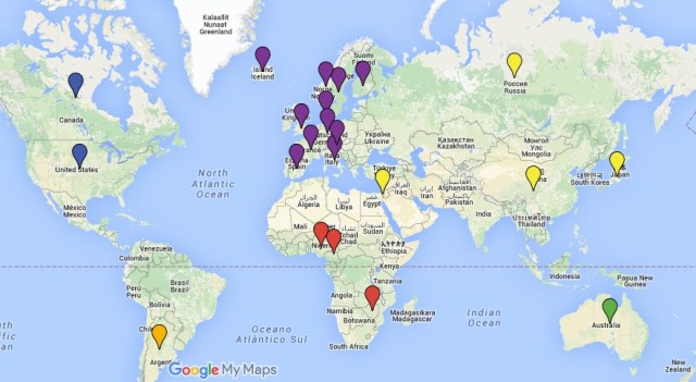 bokdivisionens lästa länder